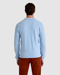 NIALL TEXTURED POLO MENS KNITWEAR