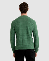 NIALL TEXTURED POLO MENS KNITWEAR