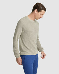 BILLY WAFFLE COTTON CASHMERE KNIT MENS KNITWEAR