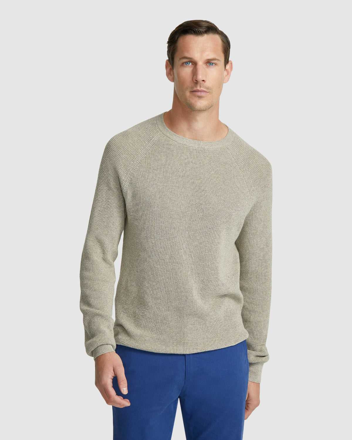 BILLY WAFFLE COTTON CASHMERE KNIT MENS KNITWEAR