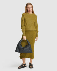 KOURTNEY YAK BLEND SOFT KNIT TOP WOMENS KNITWEAR