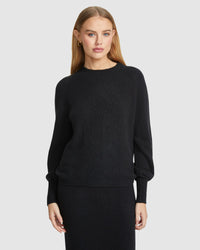 KOURTNEY YAK BLEND SOFT KNIT TOP WOMENS KNITWEAR