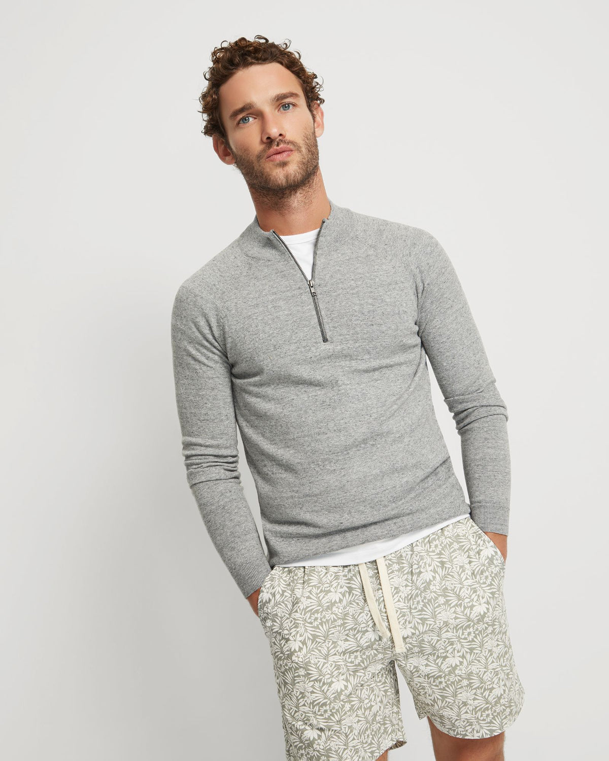 PERRY ZIP COLLAR KNIT TOP - AVAILABLE ~ 1-2 weeks MENS KNITWEAR