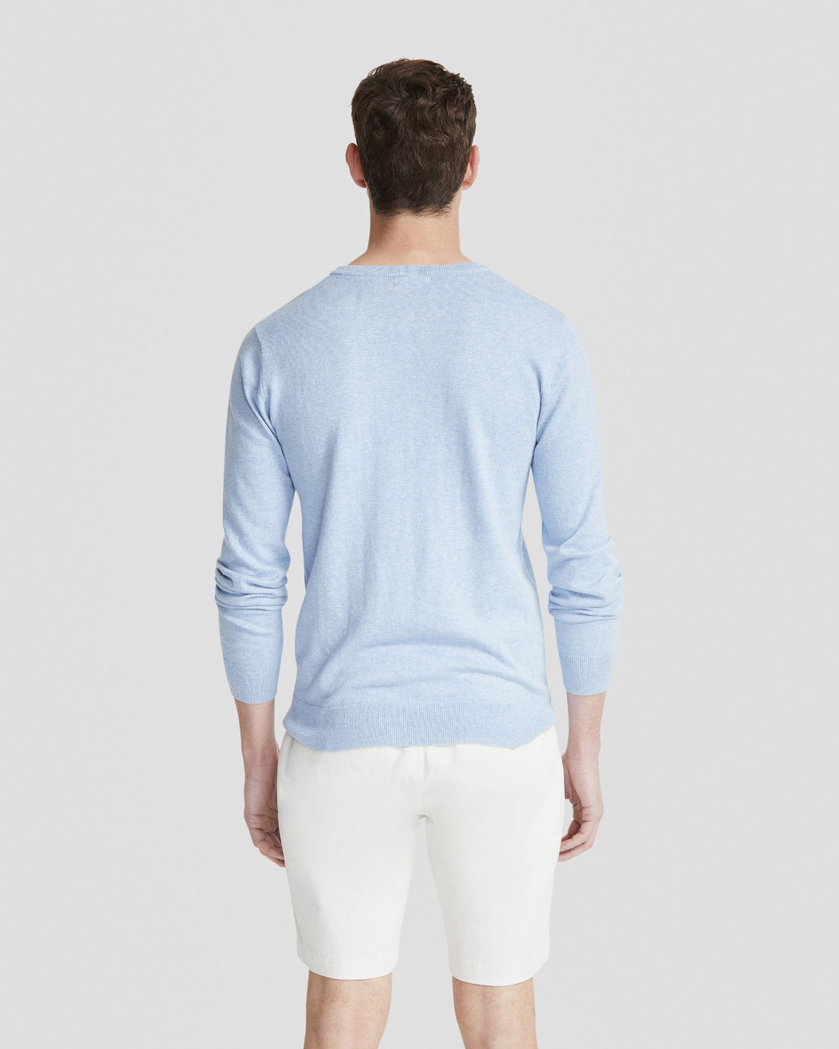 BASIC CREW NECK CASHMERE BLEND TOP MENS KNITWEAR