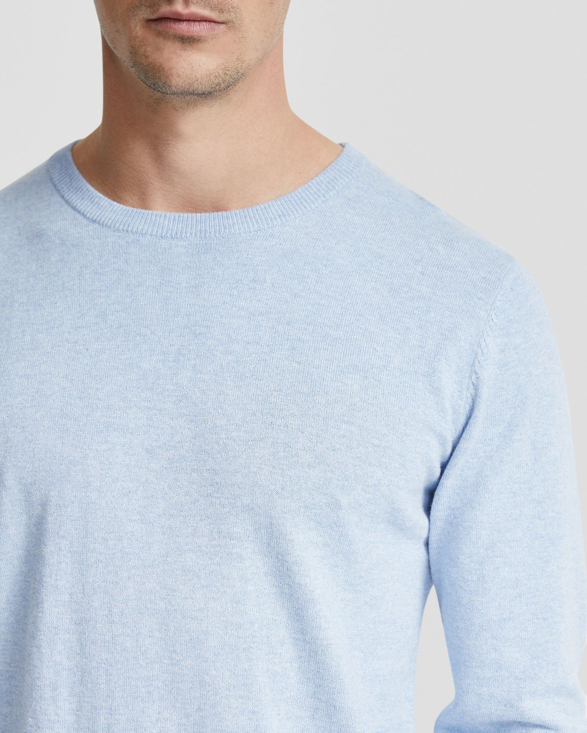 BASIC CREW NECK CASHMERE BLEND TOP MENS KNITWEAR
