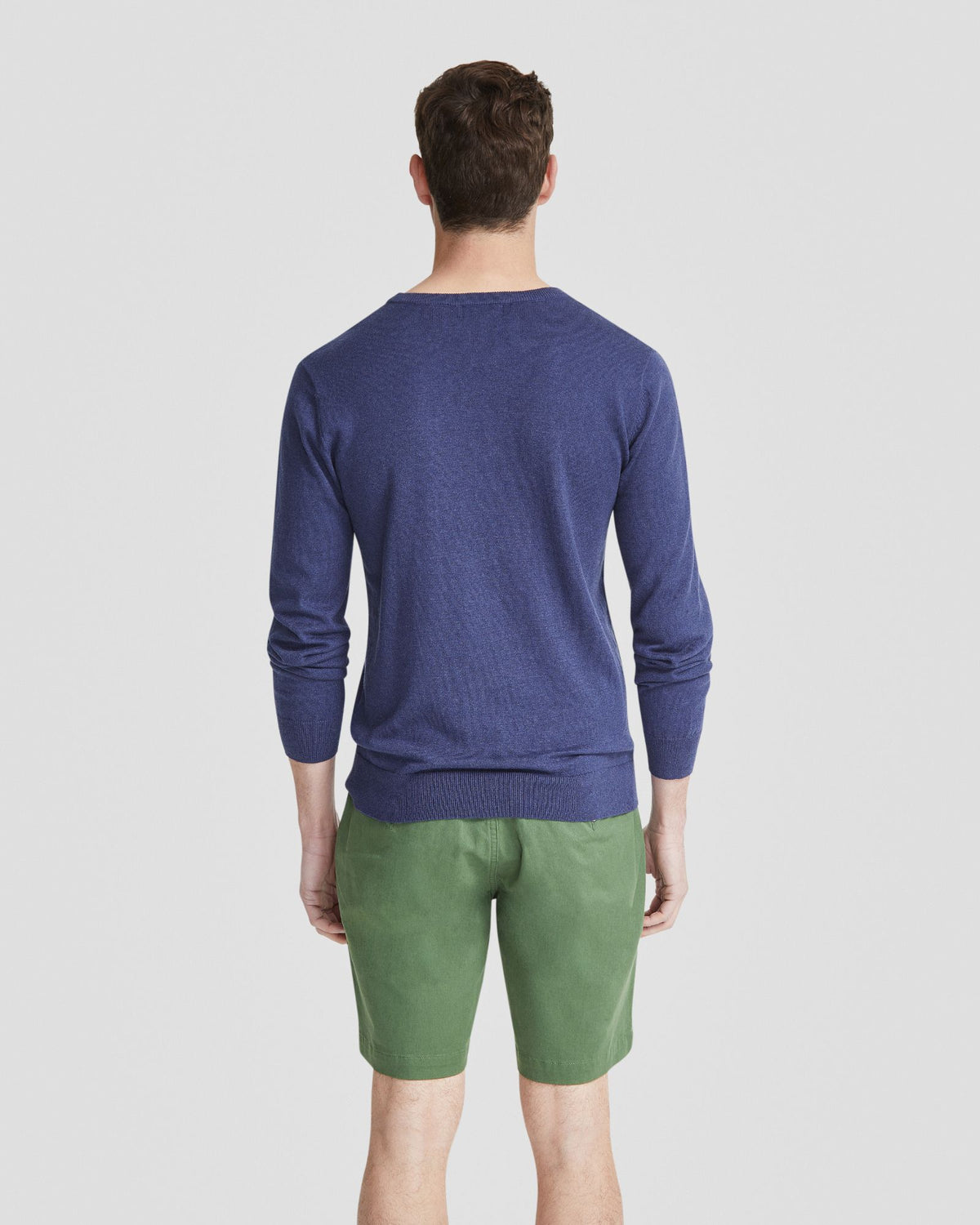 BASIC CREW NECK CASHMERE BLEND TOP MENS KNITWEAR