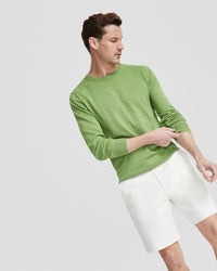 BASIC CREW NECK CASHMERE BLEND TOP MENS KNITWEAR