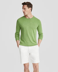 BASIC CREW NECK CASHMERE BLEND TOP MENS KNITWEAR