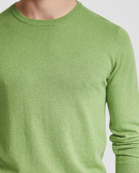 BASIC CREW NECK CASHMERE BLEND TOP MENS KNITWEAR