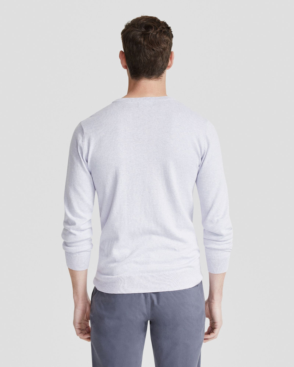BASIC CREW NECK CASHMERE BLEND TOP MENS KNITWEAR
