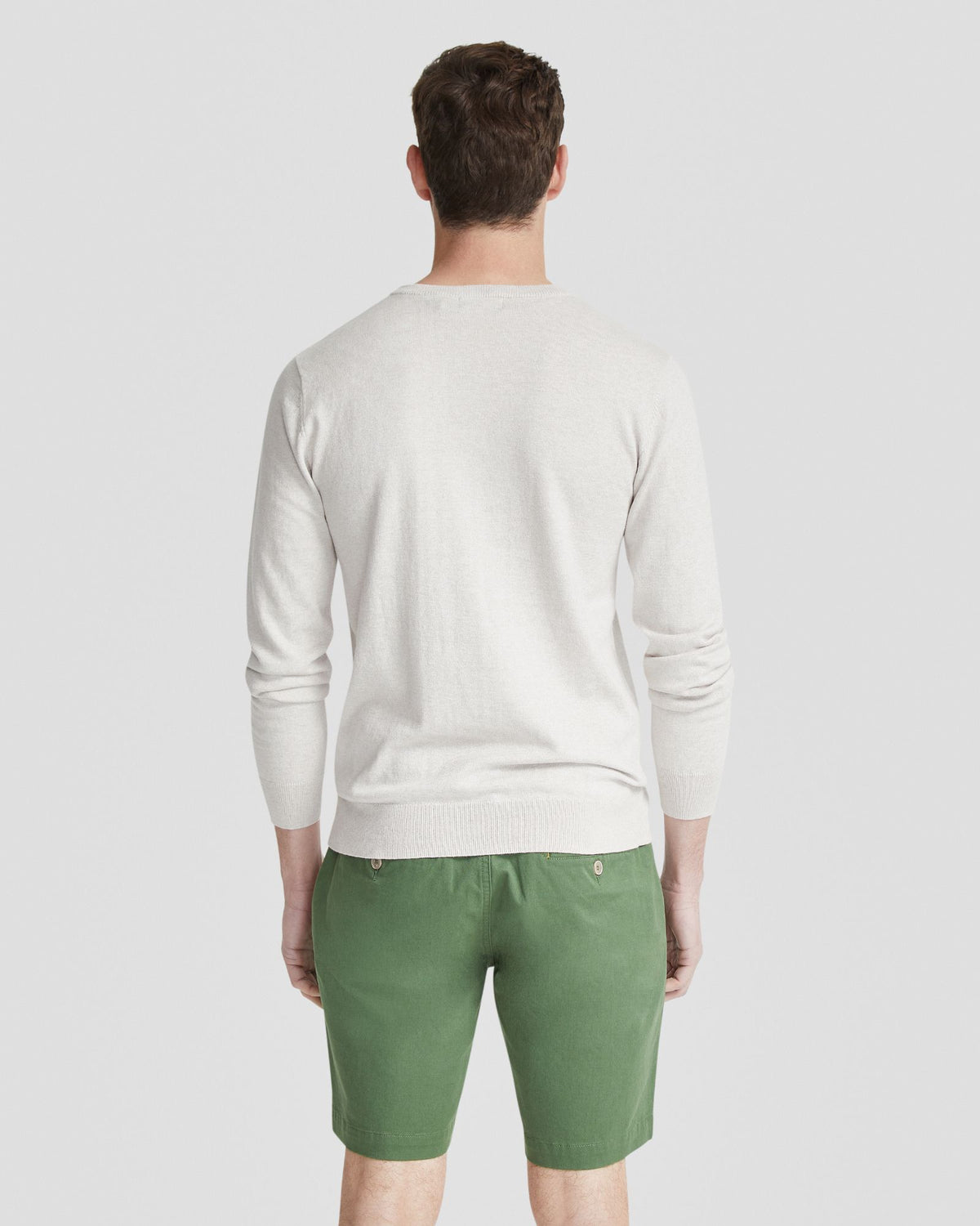 BASIC CREW NECK CASHMERE BLEND TOP MENS KNITWEAR