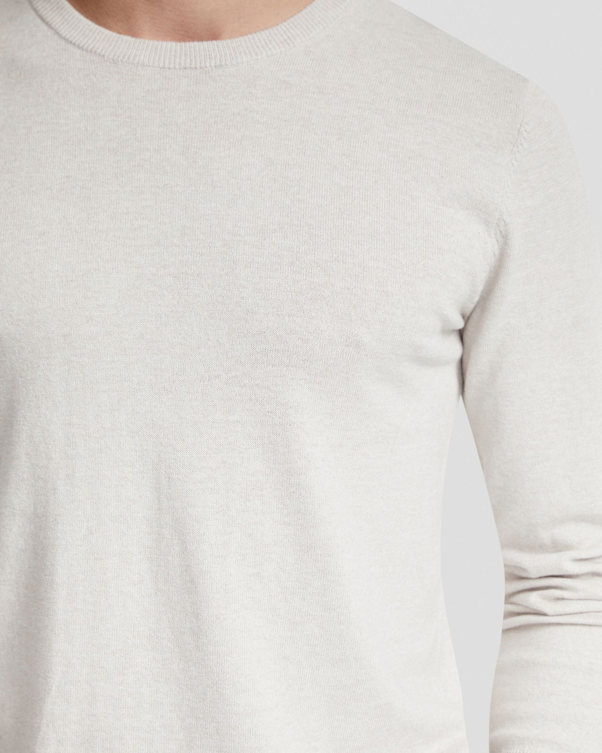 BASIC CREW NECK CASHMERE BLEND TOP MENS KNITWEAR