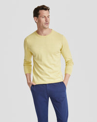 BASIC CREW NECK CASHMERE BLEND TOP MENS KNITWEAR