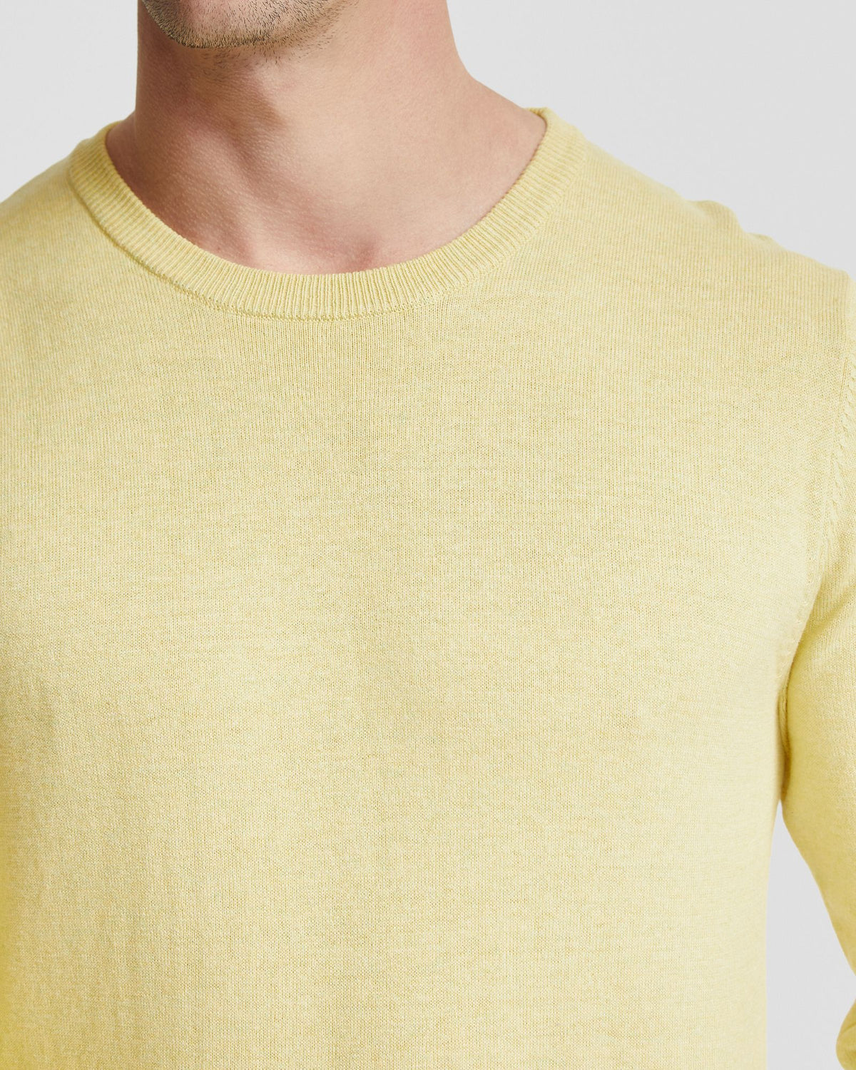 BASIC CREW NECK CASHMERE BLEND TOP MENS KNITWEAR