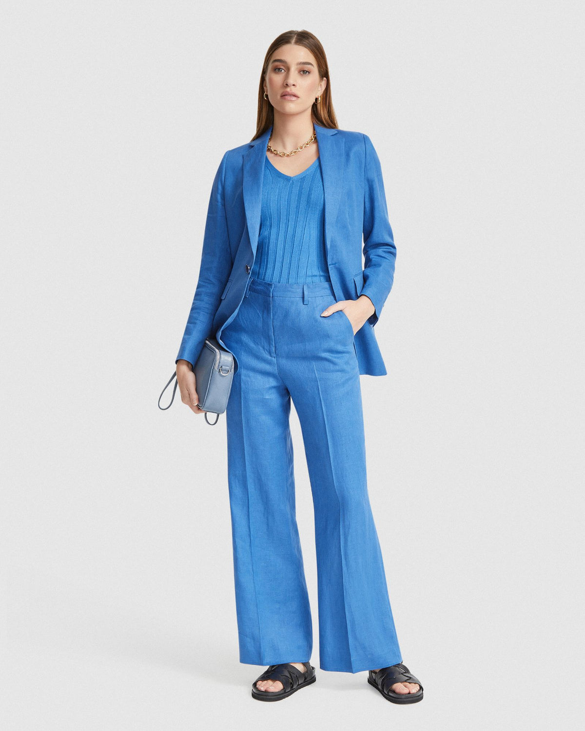 LUCY RIB V-NECK KNITTED TOP WOMENS KNITWEAR