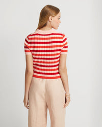 MARLEY COTTON STRIPED POLO WOMENS KNITWEAR