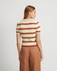 MARLEY COTTON STRIPED POLO WOMENS KNITWEAR