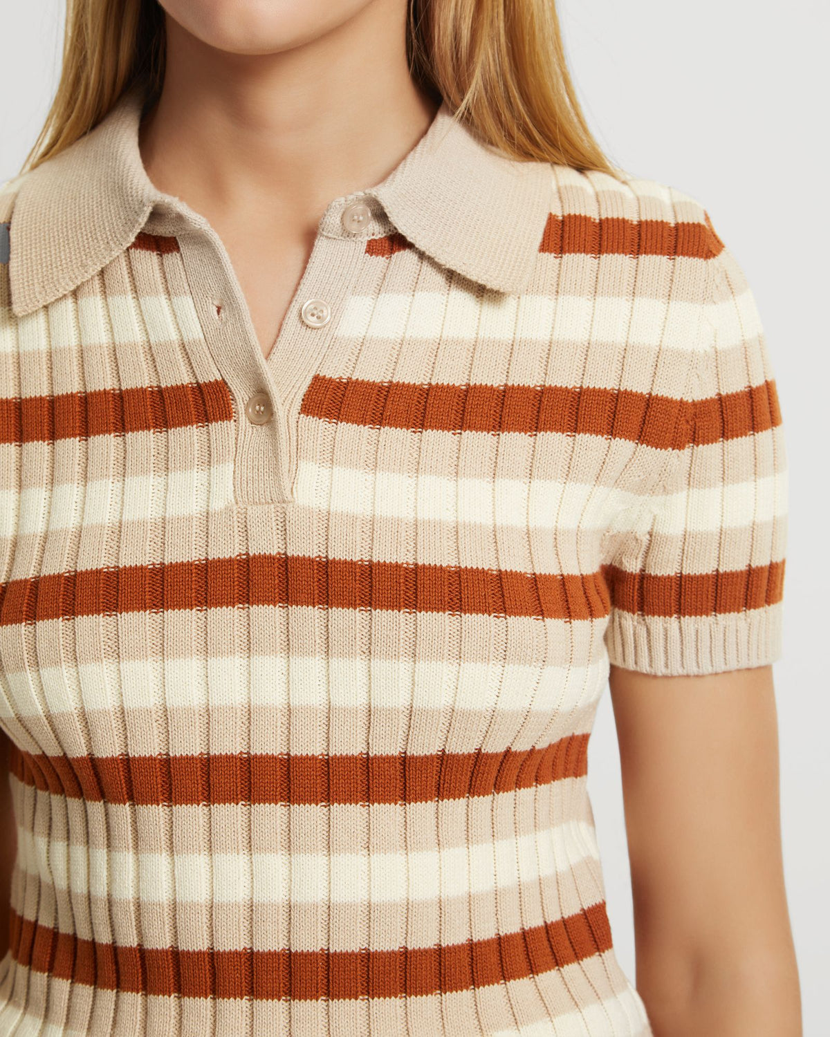 MARLEY COTTON STRIPED POLO WOMENS KNITWEAR