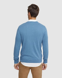 CREW NECK COTTON CASHMERE KNIT MENS KNITWEAR