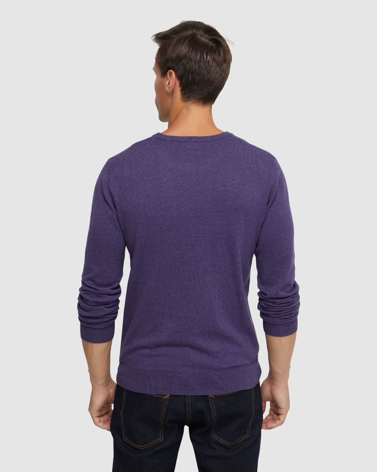 CREW NECK COTTON CASHMERE KNIT MENS KNITWEAR
