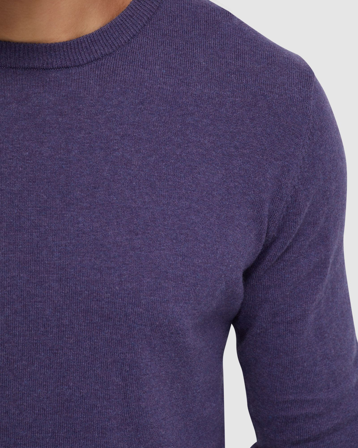CREW NECK COTTON CASHMERE KNIT MENS KNITWEAR