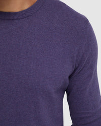 CREW NECK COTTON CASHMERE KNIT MENS KNITWEAR