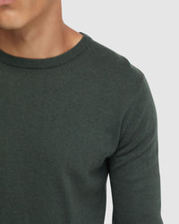 CREW NECK COTTON CASHMERE KNIT MENS KNITWEAR