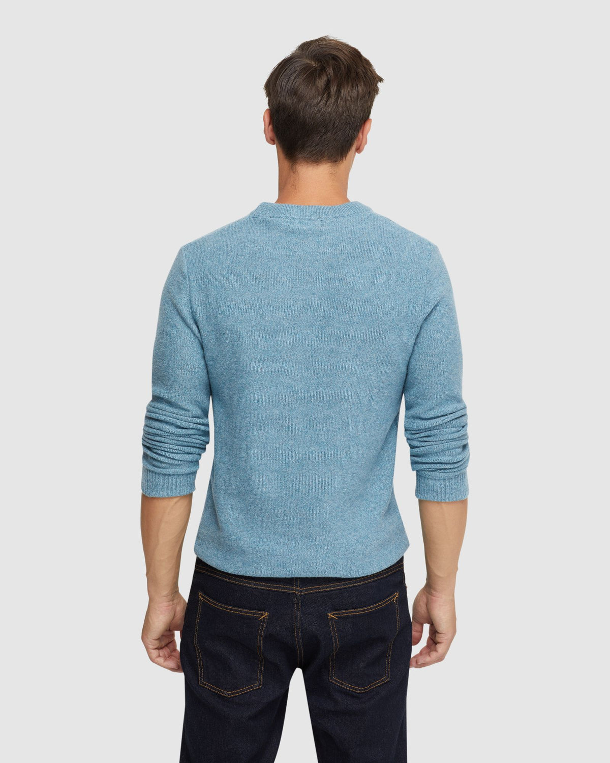 LEON CREW NECK WOOL RICH KNIT MENS KNITWEAR