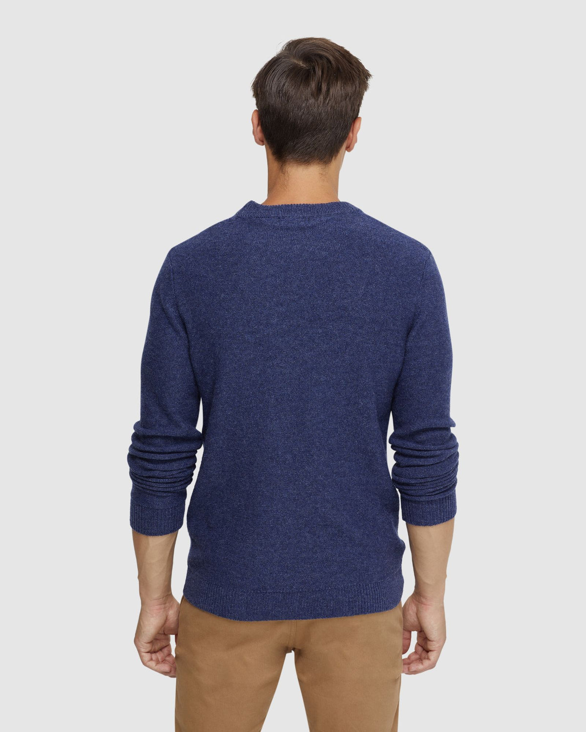 LEON CREW NECK WOOL RICH KNIT MENS KNITWEAR
