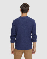 LEON CREW NECK WOOL RICH KNIT MENS KNITWEAR