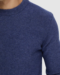 LEON CREW NECK WOOL RICH KNIT MENS KNITWEAR