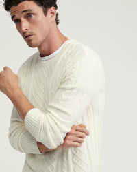 BRUNO WOOL RICH CABLE KNIT - AVAILABLE ~ 1-2 weeks MENS KNITWEAR