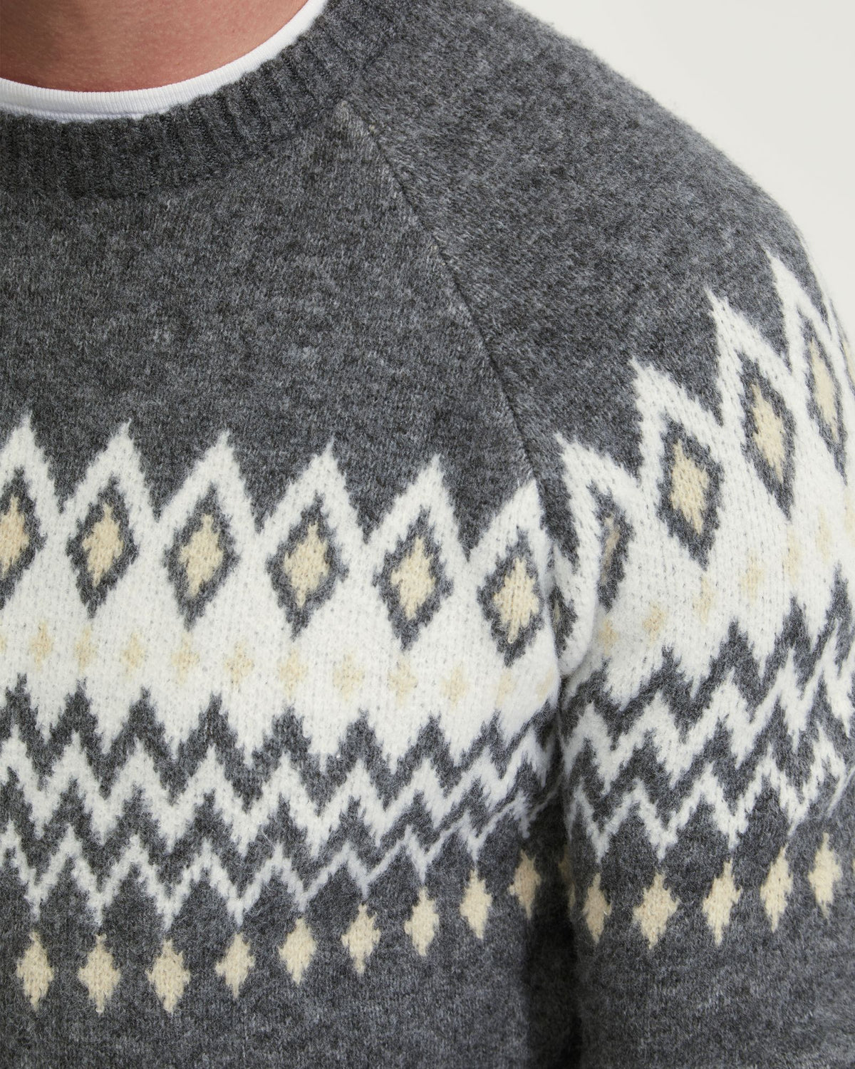 ASHTON PATTERNED CREW NECK KNIT - AVAILABLE ~ 1-2 weeks MENS KNITWEAR