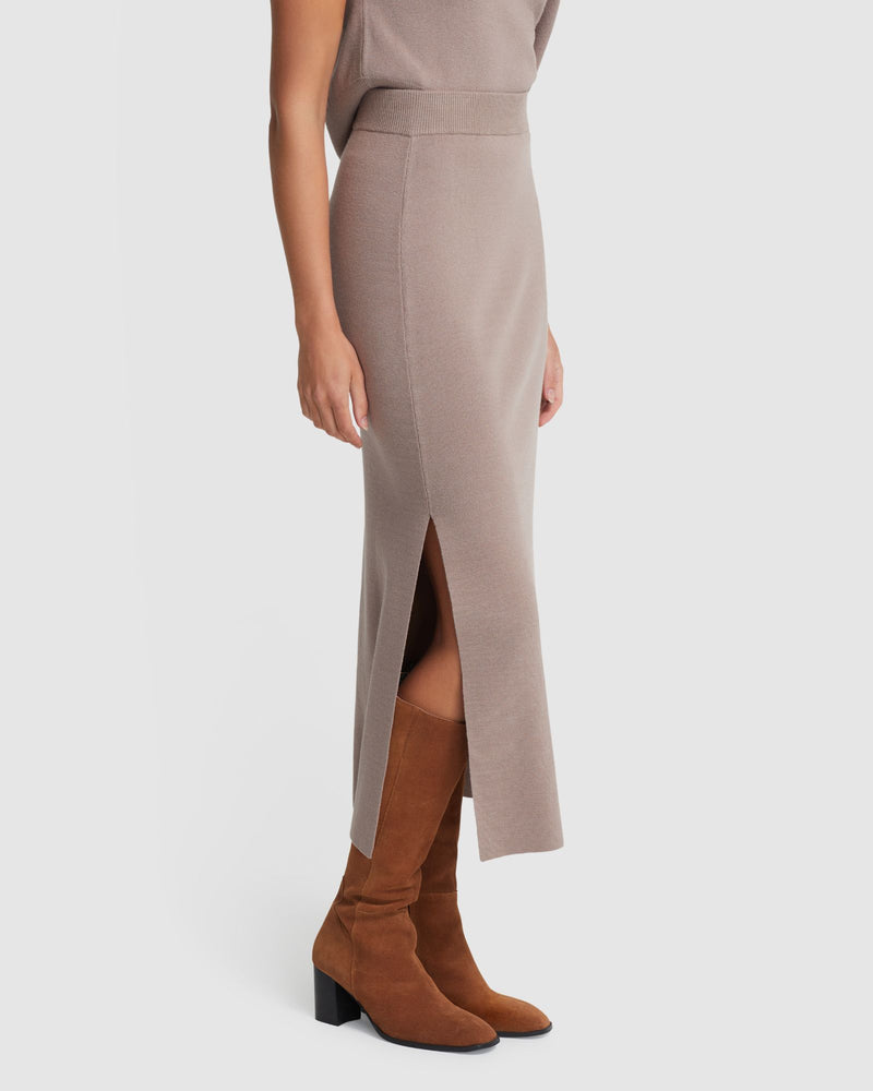 EVIE KNITTED SKIRT WOMENS SKIRTS