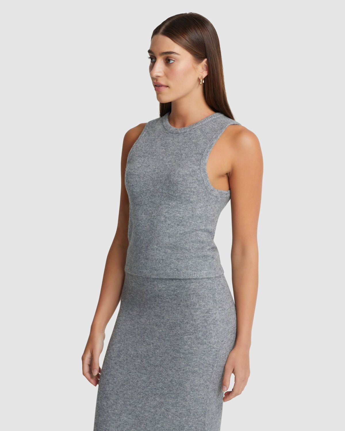 ANGELICA YAK BLEND KNITTED TANK WOMENS KNITWEAR