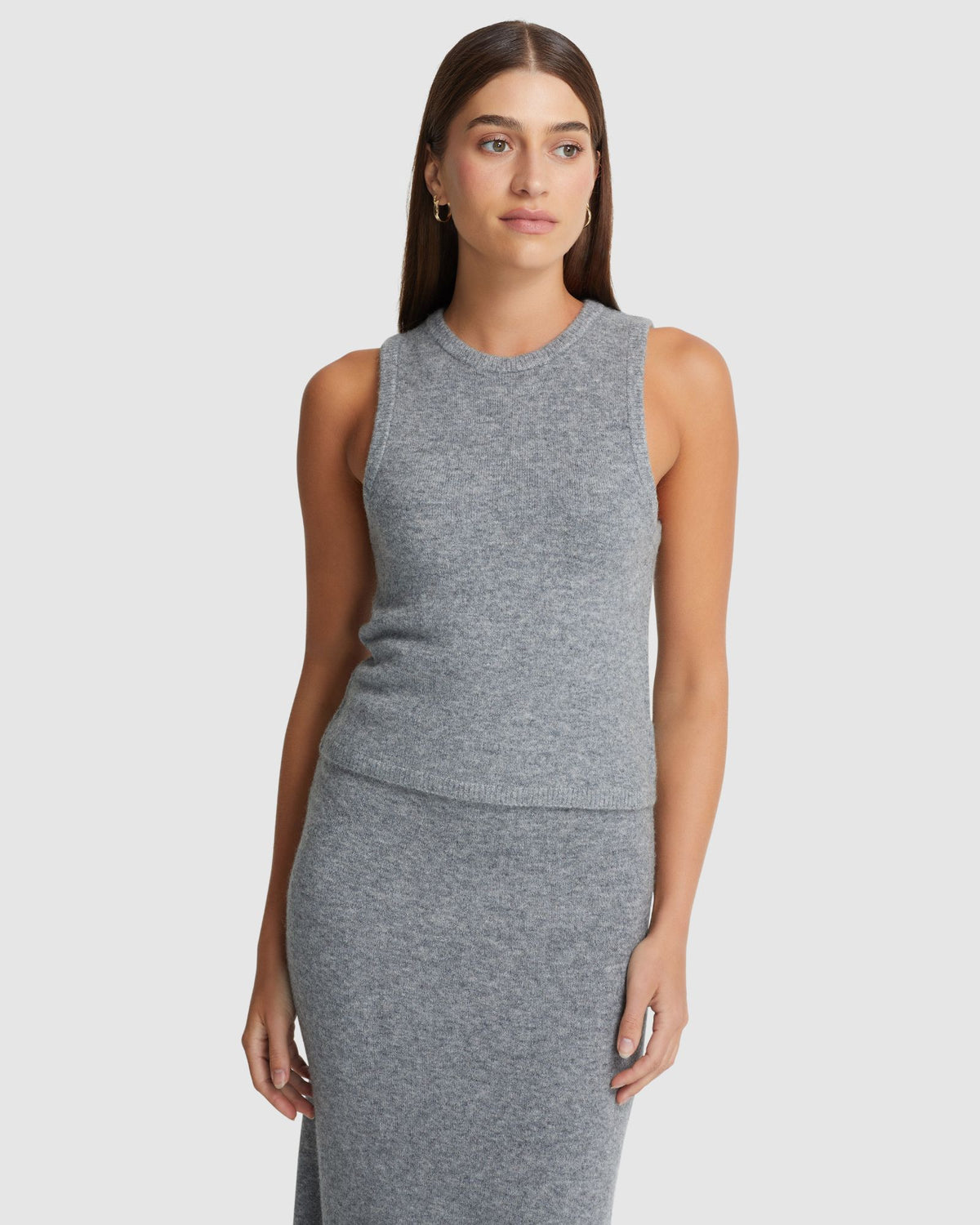 ANGELICA YAK BLEND KNITTED TANK WOMENS KNITWEAR