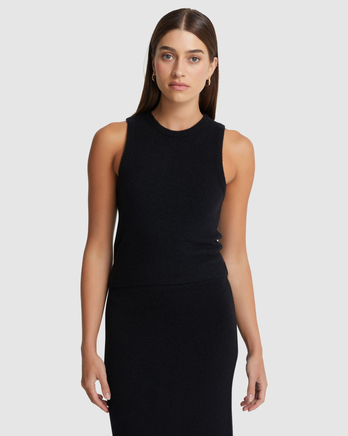 ANGELICA YAK BLEND KNITTED TANK WOMENS KNITWEAR