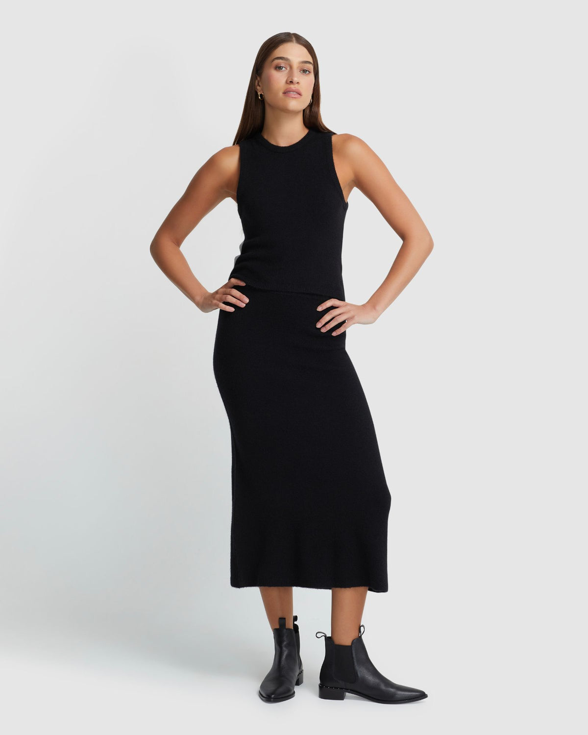 ANGELICA YAK BLEND KNITTED TANK WOMENS KNITWEAR