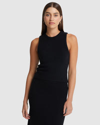 ANGELICA YAK BLEND KNITTED TANK WOMENS KNITWEAR