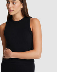 ANGELICA YAK BLEND KNITTED TANK WOMENS KNITWEAR