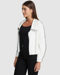 CLAUDINE COTTON CARDIGAN WOMENS KNITWEAR