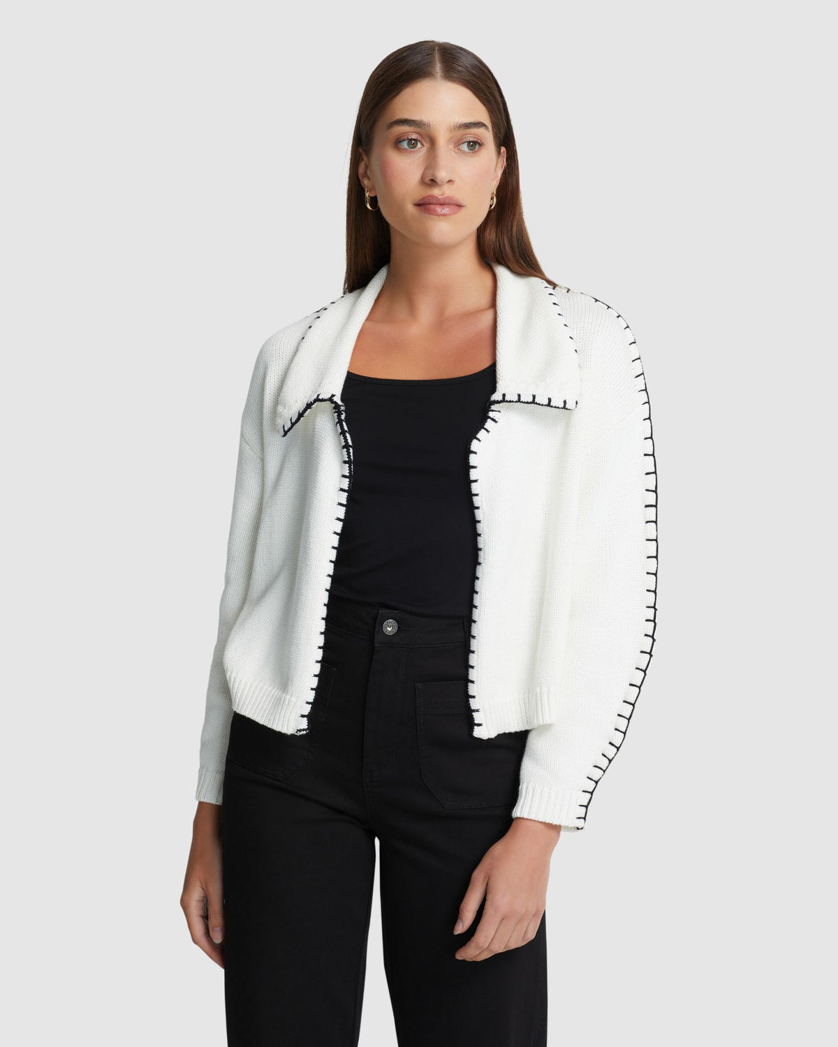 CLAUDINE COTTON CARDIGAN WOMENS KNITWEAR