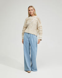 SAVANNAH CABLE KNIT - AVAILABLE ~ 1-2 weeks WOMENS KNITWEAR