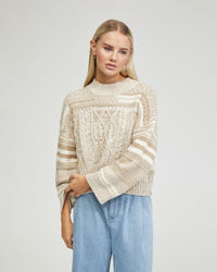 SAVANNAH CABLE KNIT - AVAILABLE ~ 1-2 weeks WOMENS KNITWEAR