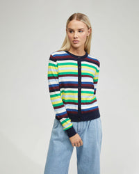 ROSE STRIPED CARDIGAN - AVAILABLE ~ 1-2 weeks WOMENS KNITWEAR