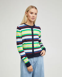 ROSE STRIPED CARDIGAN - AVAILABLE ~ 1-2 weeks WOMENS KNITWEAR