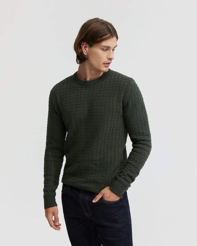 OTTO CABLE KNIT MENS KNITWEAR