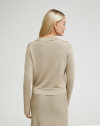 AGGIE KNITTED METALLIC CARDIGAN - AVAILABLE ~ 1-2 weeks WOMENS KNITWEAR