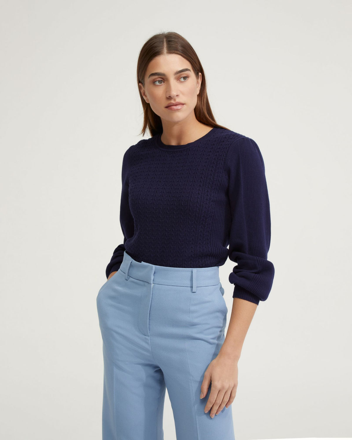 KIRSTIN CABLE KNIT TOP - AVAILABLE ~ 1-2 weeks WOMENS KNITWEAR