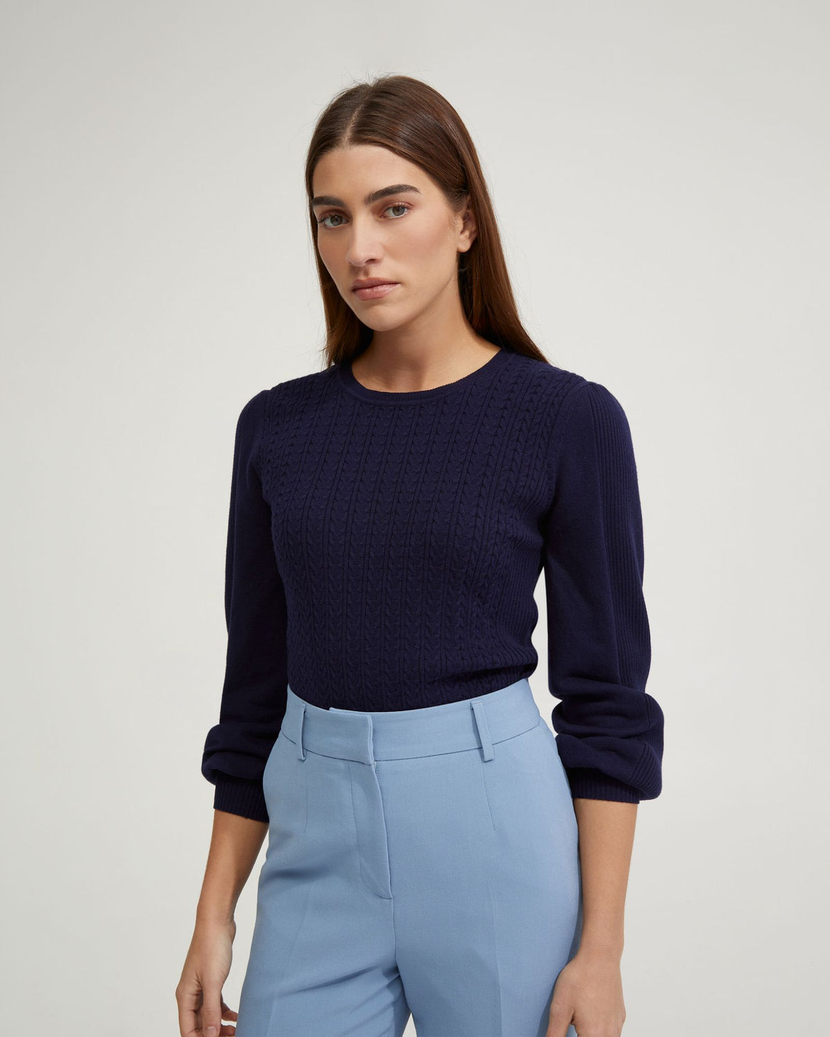 KIRSTIN CABLE KNIT TOP - AVAILABLE ~ 1-2 weeks WOMENS KNITWEAR